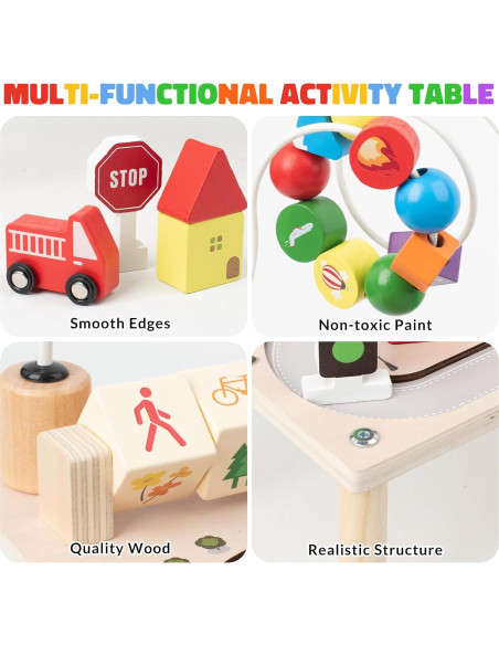 Mesa de Actividades Montessori Edición Ocupada 8 en 1 para Niños Mesa de Actividades Montessori Edición Ocupada 8 en 1 para Niños