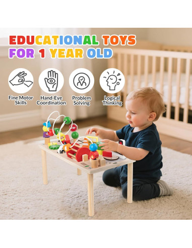 Mesa de Actividades Montessori Edición Ocupada 8 en 1 para Niños