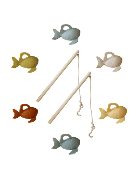 Juego de Pesca Montessori Marlowe & Co - Silicona y Madera Juego de Pesca Montessori Marlowe & Co - Silicona y Madera