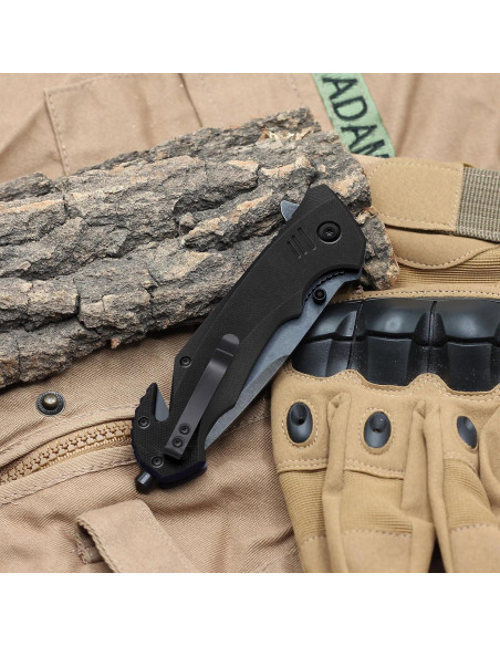 Cuchillo Plegable EMHTiii con Cortador y Rompedor de Vidrio Cuchillo Plegable EMHTiii con Cortador y Rompedor de Vidrio