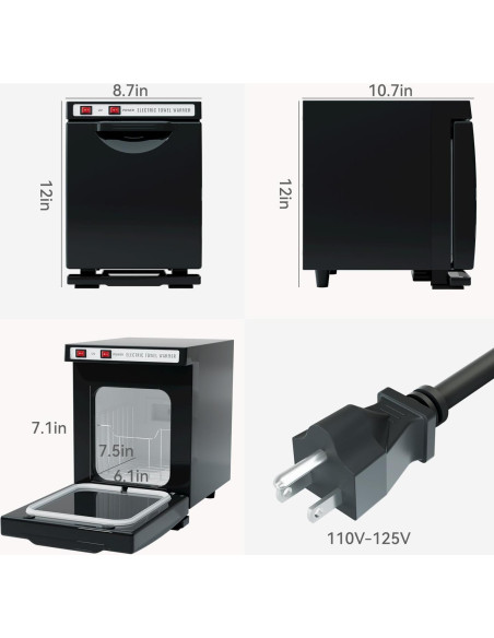 Calentador de Toallas MUYTOP 5.5L Negro Profesional 2-en-1 Calentador de Toallas MUYTOP 5.5L Negro Profesional 2-en-1
