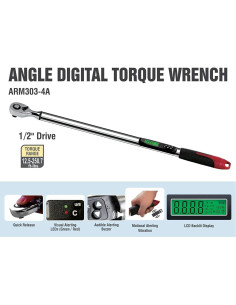 Llave de Torque Digital ACDelco ARM303-4A-340 1/2" 12.5-250.7 ft-lbs 2