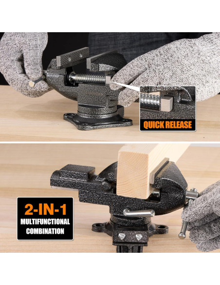 Morsa Universal CTrowelpro 3.3" con Base Giratoria 360 Morsa Universal CTrowelpro 3.3" con Base Giratoria 360