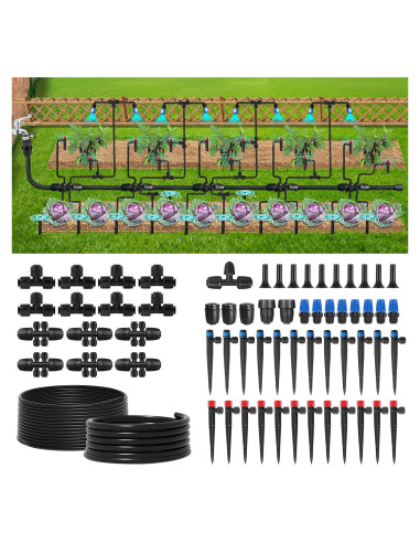Kit de Riego por Goteo GISNPA 250FT para Jardín y Invernadero