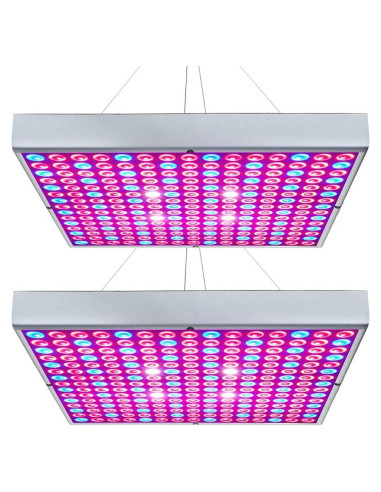 Luz de Cultivo LED Hytekgro 225 LEDs Espectro Completo 2 Paquete