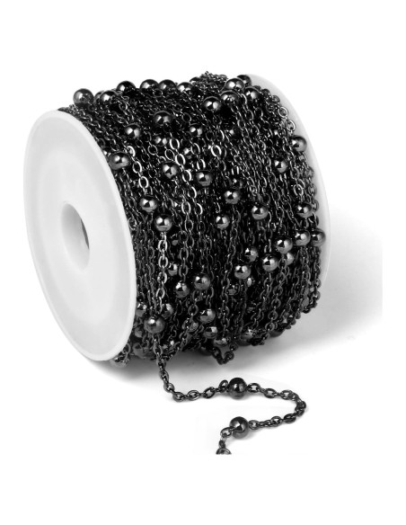 Cadena de Perlas de Satélite Cadikez 10m Acero Inoxidable 2mm Cadena de Perlas de Satélite Cadikez 10m Acero Inoxidable 2mm