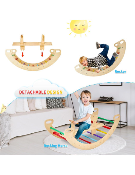 GOME Gimnasio de Juego 5 en 1 para Niños con Rampa y Arco GOME Gimnasio de Juego 5 en 1 para Niños con Rampa y Arco