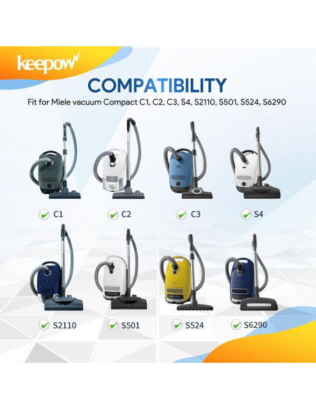 Manguera de Aspiradora KEEPOW para Miele Compact C1 C2 C3 Manguera de Aspiradora KEEPOW para Miele Compact C1 C2 C3