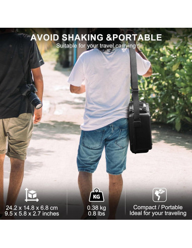 Estuche Duro Impermeable Lekufee para DJI Mini 4 Pro y Accesorios