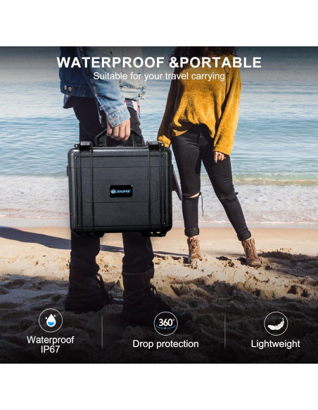 Estuche Duro Impermeable Lekufee para DJI Mini 4 Pro y Accesorios Estuche Duro Impermeable Lekufee para DJI Mini 4 Pro y Accesorios