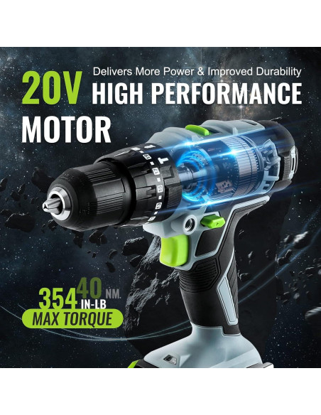 Taladro Inalámbrico WORKPRO 20V con 102 Accesorios Taladro Inalámbrico WORKPRO 20V con 102 Accesorios