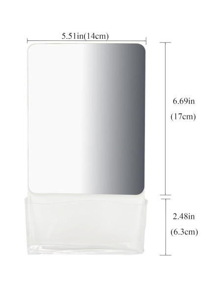 Espejo Magnético Neehows 24.1x14 cm con Bolsillo Blanco Espejo Magnético Neehows 24.1x14 cm con Bolsillo Blanco