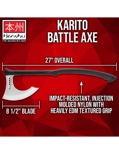 Hacha de Batalla Honshu 68.58 cm Acero Inoxidable con Funda Hacha de Batalla Honshu 68.58 cm Acero Inoxidable con Funda