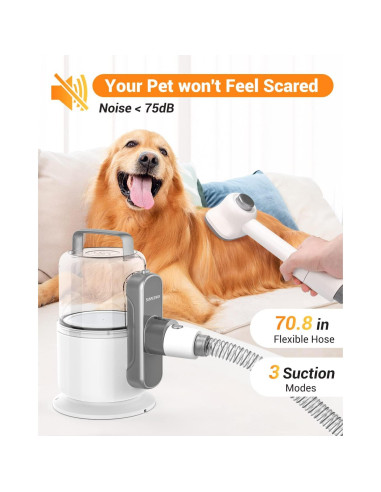 Kit de Aseo para Perros Simple Way con Aspiradora y Cortadoras