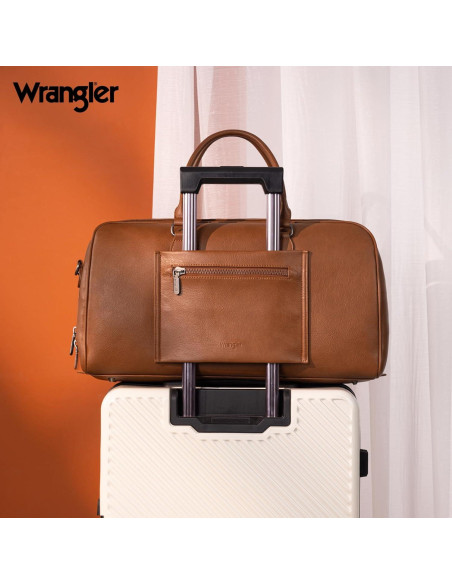 Bolsa de viaje Duffel Wrangler para mujeres - Cuero vegano marrón Bolsa de viaje Duffel Wrangler para mujeres - Cuero vegano marrón