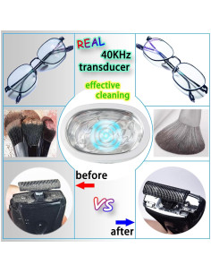 Limpiador Ultrasónico de Joyas MILEKE 600ml 40KHz con Función Degas 2