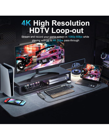 Tarjeta de Captura HDMI 4K Boboyes VAC-007 para Streaming 1080P