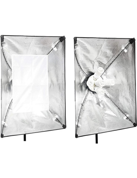 Kit de Iluminación Fotográfica EMART Softbox 45W 5500K 2 Pack Kit de Iluminación Fotográfica EMART Softbox 45W 5500K 2 Pack