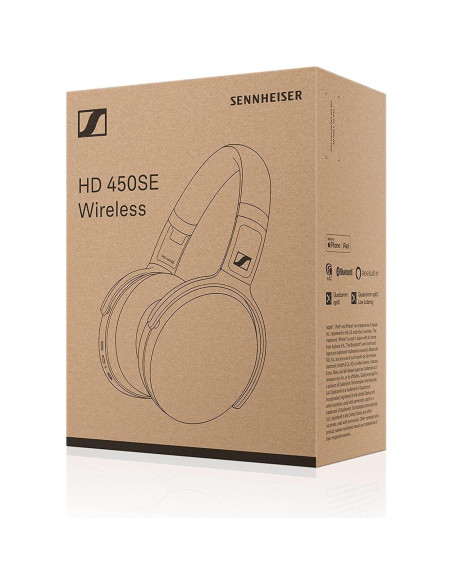 Auriculares Inalámbricos Sennheiser HD 450SE Bluetooth 5.0 Negro Auriculares Inalámbricos Sennheiser HD 450SE Bluetooth 5.0 Negro