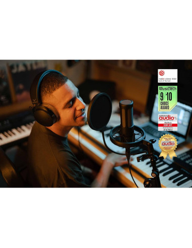 Micrófono de Condensador Beyerdynamic M 90 PRO X con Filtro Antipop y Soporte