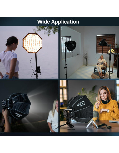 Softbox Mini Plegable SIRUI QR40 40cm con Difusor y Rejilla