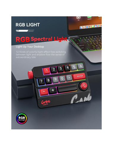Teclado Mecánico Numérico BRIMFORD con Joystick y RGB