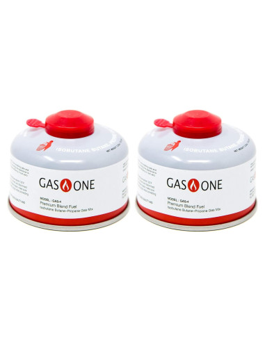 GasOne Combustible Isobutano para Camping 100g - Paquete de 2