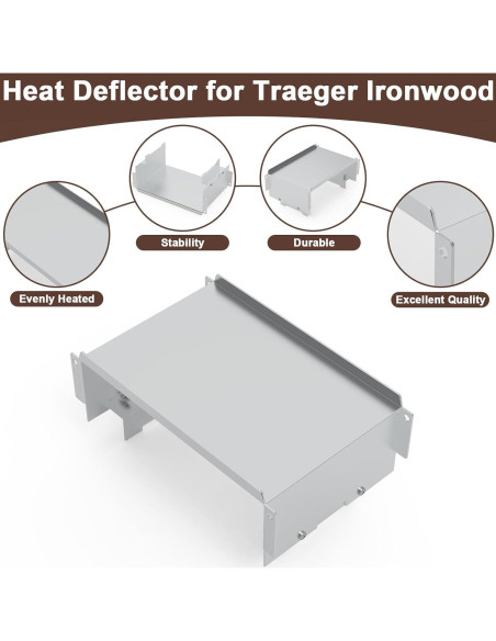 Difusor de Calor de Acero Inoxidable BMMXBI para Traeger 885 Difusor de Calor de Acero Inoxidable BMMXBI para Traeger 885