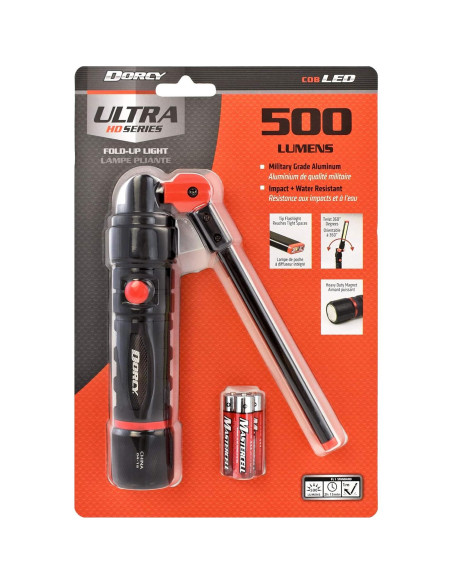 Linterna LED Plegable Dorcy 500 Lúmenes Resistente al Agua Linterna LED Plegable Dorcy 500 Lúmenes Resistente al Agua