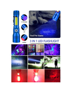 Linterna UV Recargable Hoxida 3en1 LED 1500 Lúmenes IP65 2