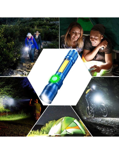 Linterna UV Recargable Hoxida 3en1 LED 1500 Lúmenes IP65 Linterna UV Recargable Hoxida 3en1 LED 1500 Lúmenes IP65