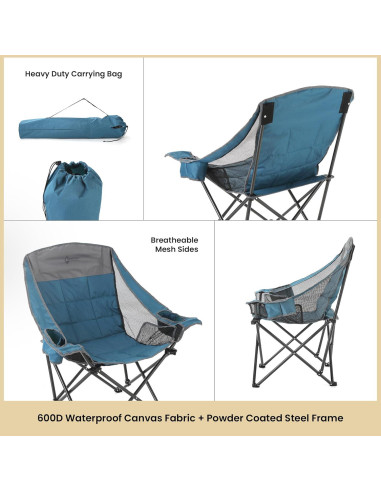 Silla de Camping Plegable Arrowhead Outdoor Azul 136 kg
