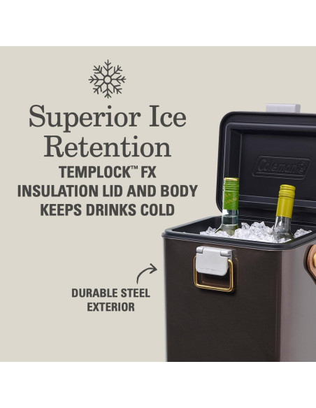Enfriador Premium Coleman 1900 de Acero Inoxidable 11L Enfriador Premium Coleman 1900 de Acero Inoxidable 11L