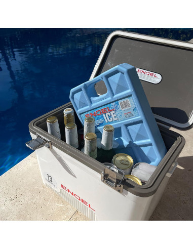 Cooler Engel 19qt Hermético con Vaso Aislado 22 oz y Paquete de Hielo