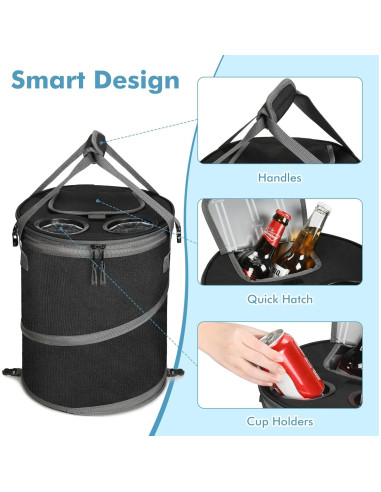 Bolsa Térmica Plegable Tirrinia 39 Latas Aislada con Soporte