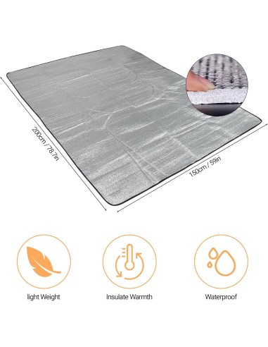 Manta de Espuma de Aluminio Himalaya 200x150 cm Impermeable