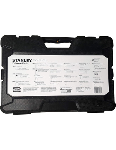 Juego de Herramientas Stanley 229 Piezas Cromo Negro