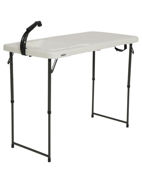 Mesa de limpieza de pescado plegable Lifetime 4 pies con fregadero Mesa de limpieza de pescado plegable Lifetime 4 pies con fregadero