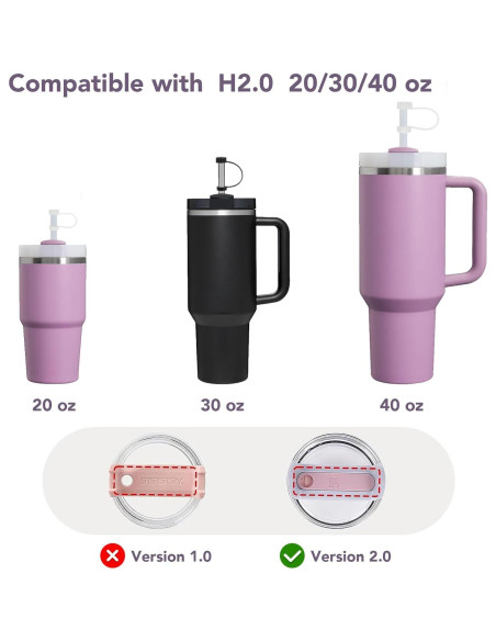 2 Tapas Antidesbordamiento CIZULFY para Stanley H2.0 40/30/20oz 2 Tapas Antidesbordamiento CIZULFY para Stanley H2.0 40/30/20oz