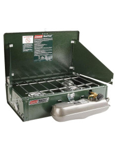 Estufa Compacta Dual Coleman 2 Quemadores 14000 BTU Camping
