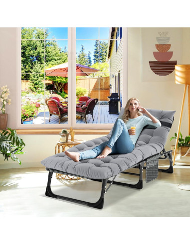 Cama Plegable ABORON para Acampar 190x61cm 227kg Carga