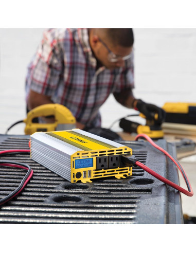 Inversor de Potencia STANLEY PI1000S 1000W 3 Salidas AC USB