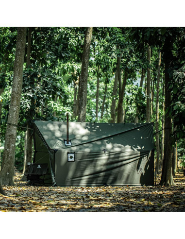 Hamaca Tienda Caliente OneTigris + Cama de Camping Plegable