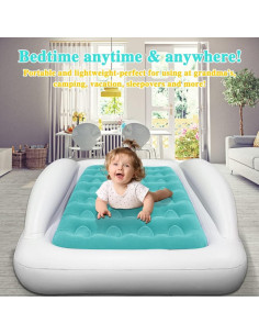 Cama de viaje inflable Fahuac para niños 157x101 cm con bomba 2