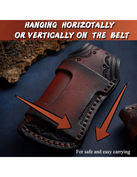 Funda de Cuchillo de Bolsillo Omesio de Cuero 11.51 cm Funda de Cuchillo de Bolsillo Omesio de Cuero 11.51 cm