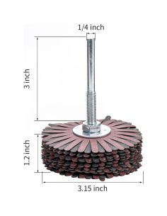 Paquete de 2 Ruedas de Lijado Abrasivas Kugnng 80mm Grano 150 2