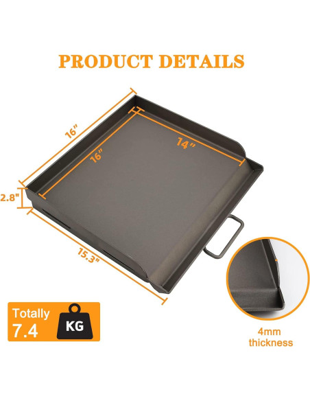 Plancha Uniflasy para Estufa Camp Chef 40.64 x 35.56 cm Plancha Uniflasy para Estufa Camp Chef 40.64 x 35.56 cm
