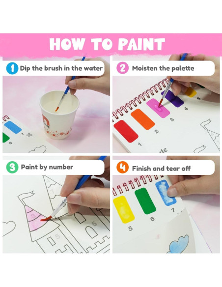 Libro de Pintura con Agua ZMLM - Acuarela para Niños 20 Hojas Libro de Pintura con Agua ZMLM - Acuarela para Niños 20 Hojas