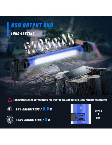 Luz de Trabajo LED ZOEYLTG 3000 Lúmenes 5200mAh Inalámbrica