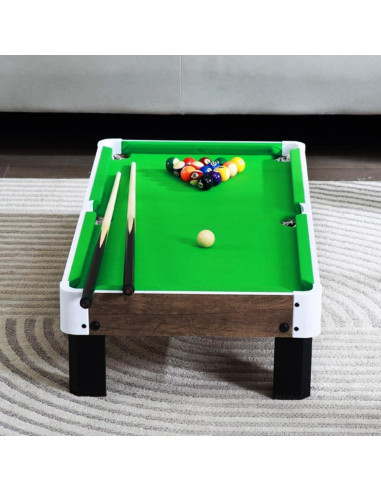 Mesa de Billar Mini Ovewibi 101.6x50.8cm Verde/Gris